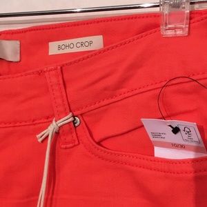 Kut from the Kloth Jeans - Vintage America NEW Boho Cropped Jeans Coral 10 Kut from the Kloth Jeans - Vintage America NEW Boho Cropped Jeans Coral 10